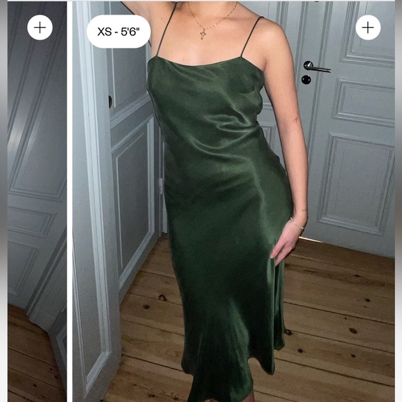 Djerf Dream Dress Midi Moss (NWT) - Picture 3 of 4